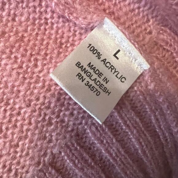 Jason Maxwell cardigan sweater soft pink lightweight open front long length Sz L - Picture 7 of 8